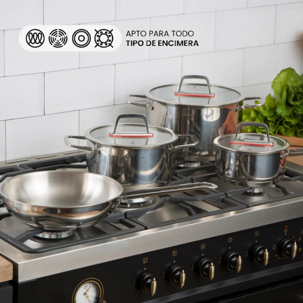 Batería Burdeos 7pzs Simple Cook