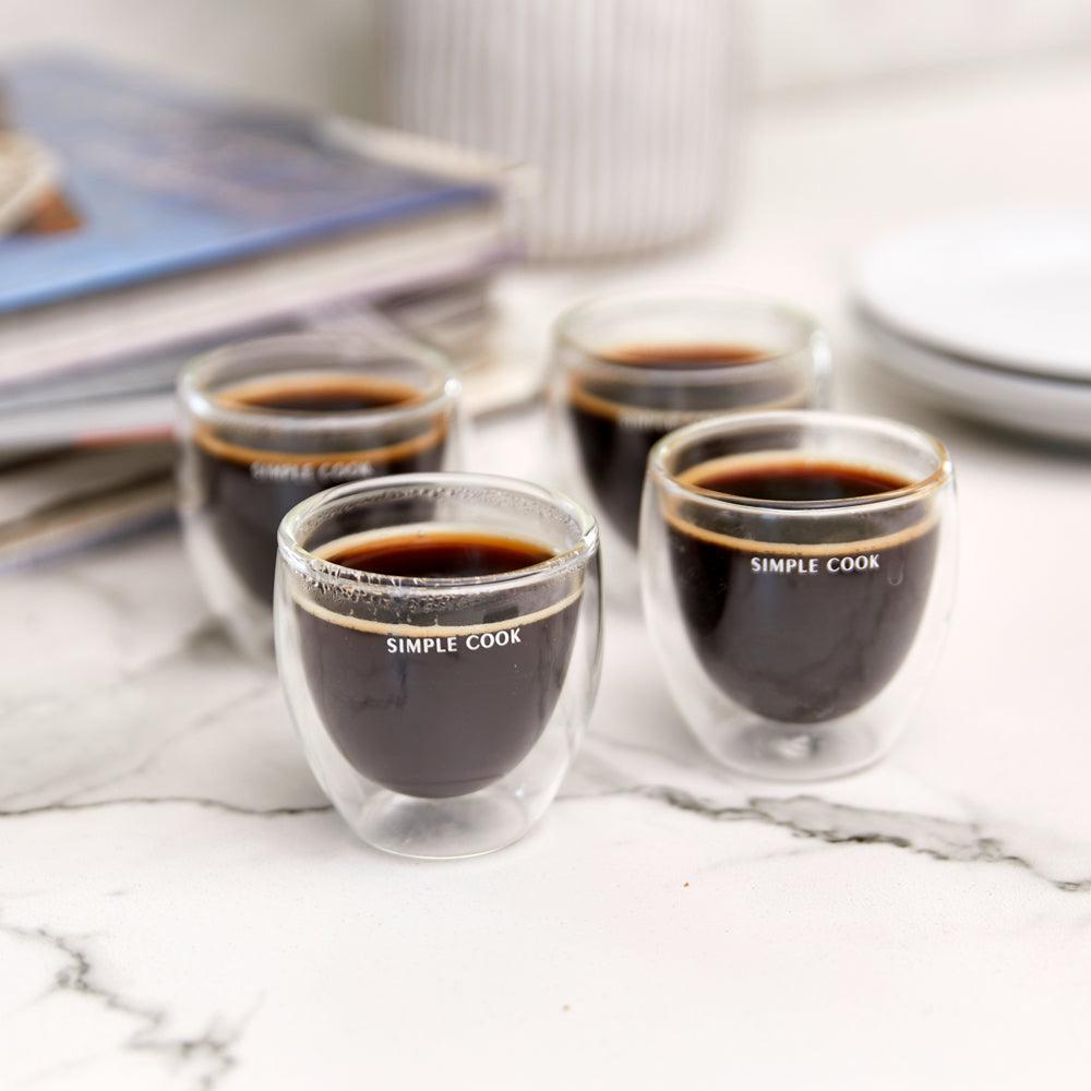 Kit Molinillo de Café y Especies Cali + Set 4 Tazas Espresso Simple Cook + Cafetera Italiana Simple Cook Siena 6 tazas